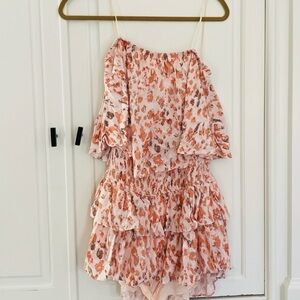 mustard seed 𖤓 cutout back strapless romper.